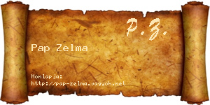 Pap Zelma névjegykártya